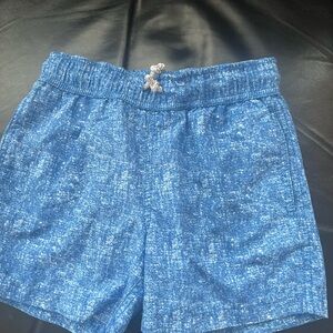 Blueport Boys Blue Swim Shorts - Blue Textured Print